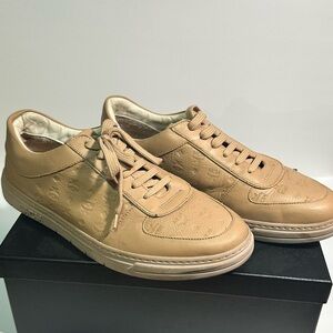 MCM Men's Tan Leather Sneakers